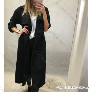 Kabát alá cardigan broušená koženka 3/4 dlouhý rukáv dámský (UNI S/M) ITALSKÁ MÓDA IMM20991