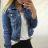 Bunda riflová denim krátká dámská (vel. s-xl) MISS JR MAM20Y003