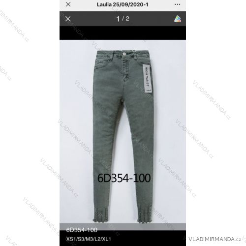 Rifle jeans vysoký pas dlouhé dámské (XS-XL) LAULIA JWA20085