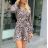 Summer long sleeve flowered women's dress (UNI S / L) ITALIAN FASHION IMK20150