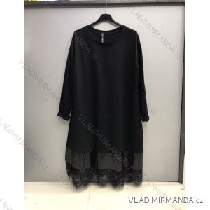 Šaty elegantní dlouhý rukáv dámské oversize (S/M/L ONE SIZE) ITALSKÁ MÓDA IMWD20471