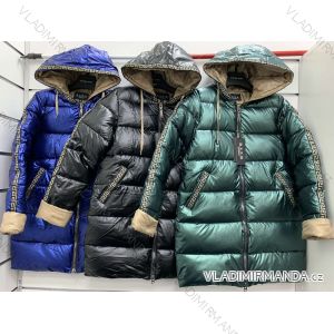 Bunda/kabát zimní prodloužená s kapucí dámská (M-2XL) ITALSKÁ MÓDA IMK201013