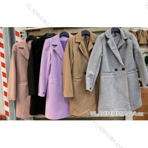 Kabát flaušový dlouhý rukáv dámský (S-XL) ITALSKÁ MÓDA IMWD20517