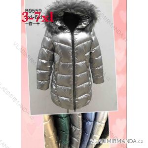 Bunda / kabát zimné s kožušinkou dámska nadrozmerná (3XL-7XL) TALIANSKÁ MÓDA IMWD20565