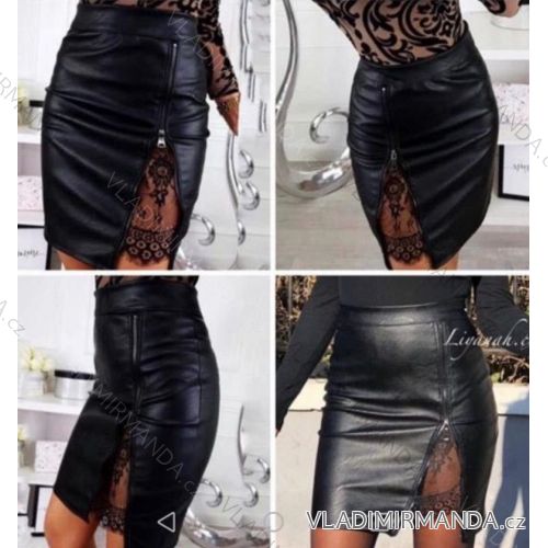 Sukně krátká koženková dámská (S-XL) ITALSKÁ MÓDA IMWD20571