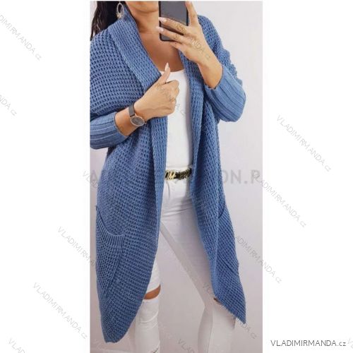Cardigan pletený teplý dlouhý rukáv dámský (S/M/L ONE SIZE) ITALSKÁ MÓDA IMWL20036