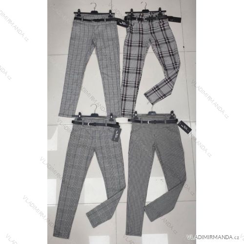 Kalhoty elegantní s páskem dámské (S-XL) ITALSKÁ MÓDA IMWD20583