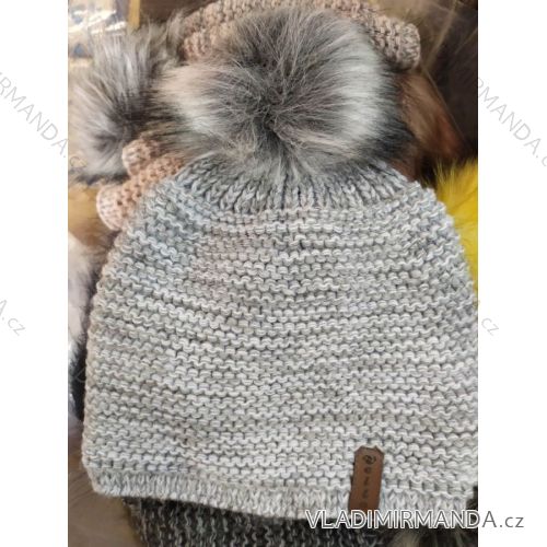 Women's cap with stones (uni) WOOLK POLAND PV417027