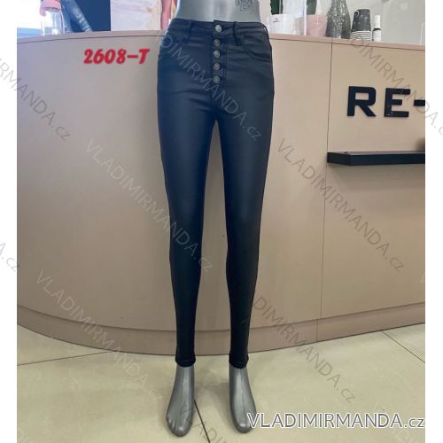 Kalhoty dlouhé koženkové dlouhé dámské (29-36) RE-DRESS MA5202608-T