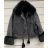 Jacke Winterjacke mit Kapuze und Fell Damen Übergröße (46-54) POLISH FASHION BLI19YP-18057-12