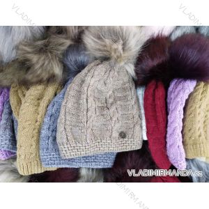 Čiapky zimné zateplená flaušom dámska (ONE SIZE) POĽSKÁ VÝROBA PV420111