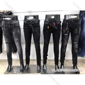 Rifle jeans dlouhé s páskem pánské (M-3XL/30-38) JEANS JWA20164