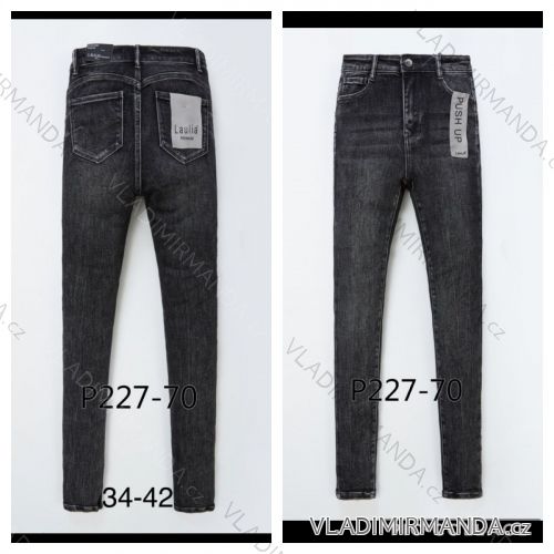 Jeans pants leatherette with zip (XXS-L) LAULIA JWA20108