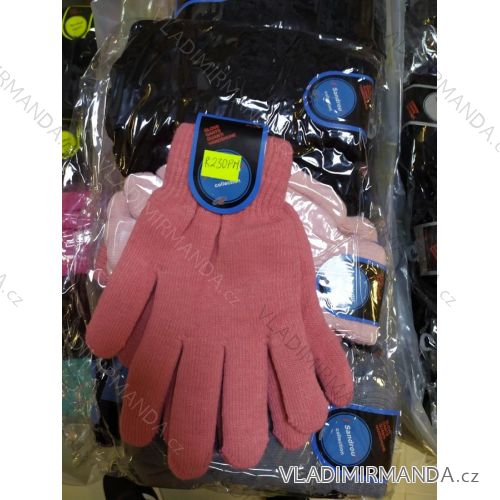 Rukavice streč zimné prstové dámske (ONE SIZE) Sandru SAN20R230PM
