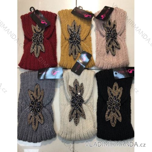 Women's knitted headband (ONE SIZE) DELFIN DEL20EGA-25