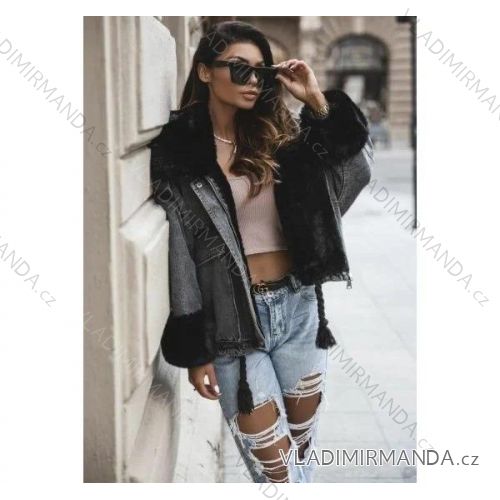 Jacke Winterjacke mit Kapuze und Fell Damen Übergröße (46-54) POLISH FASHION BLI19YP-18057-12