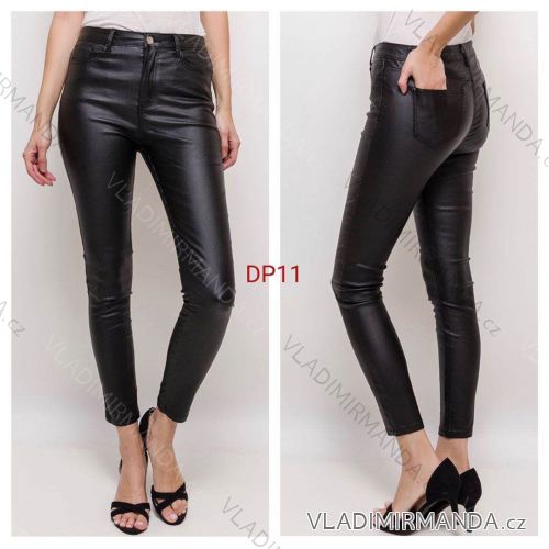 Legíny / Nohavice koženkové dlhé dámske (XS-XL) JEANS JWA20DP11