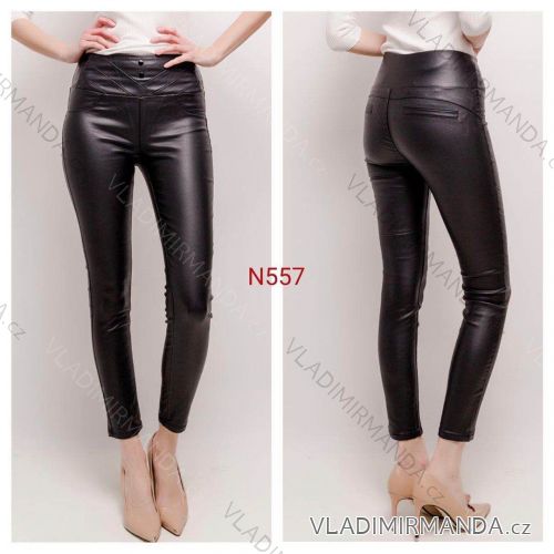 Legíny/Kalhoty koženkové dlouhé dámské (XS-XL) JEANS JWA20N557