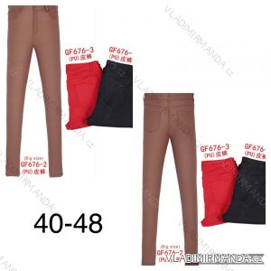 Legíny / Nohavice koženkové dlhé dámske (40-48) JEANS JWA20GF676