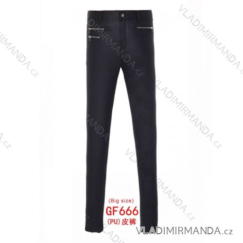 Legíny / Nohavice koženkové dlhé dámske (XS-XL) JEANS JWA20GF666