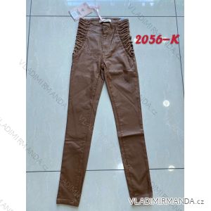 Nohavice elegantné dlhé koženkové dámske (XS-XL) RE-DRESS JWA202056-K