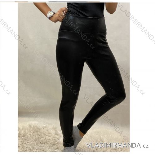 Legíny koženkové zateplené dámské (S/M, M/L, L/XL) TURECKÁ MÓDA TM920Enleg-8431