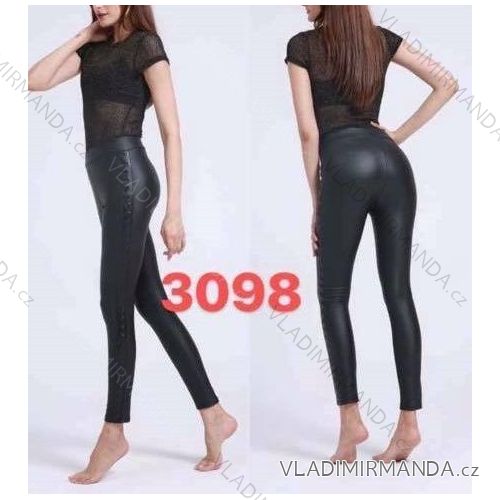 Legíny dlouhé koženkové dámské (S-XL) ITALSKÁ MÓDA IMM203098