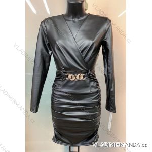 Kleid mit 3/4 Ärmeltasche für Damen (uni sl) ITALIAN Fashion IMWD20515