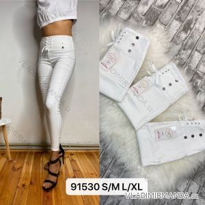 Kalhoty elegantní dlouhé zateplené koženkové dámské (S-XL) TURECKÁ MÓDA TMWL20647