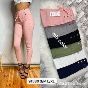 Kalhoty elegantní dlouhé zateplené koženkové dámské (S-XL) TURECKÁ MÓDA TMWL20647