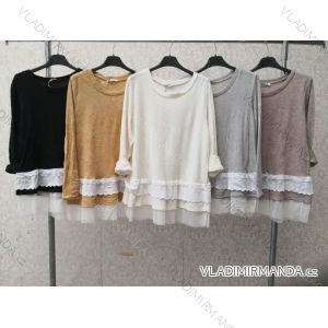 Bluse Langarm mit Rüschen Frauen (UNI S / L) ITALIAN FASHION IMK20159