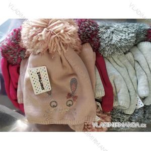 Čepice s kulichem teplá zimní dětská dívčí (3-8 let) PERFECT POLSKÁ MÓDA PV9200907