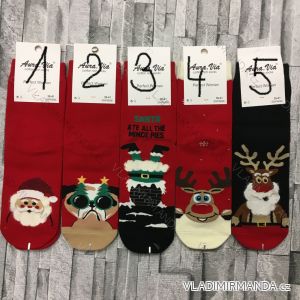 Ponožky dámské Vánoční veselé slabé sob, santa (35-42) AURA.VIA aur20snp6696