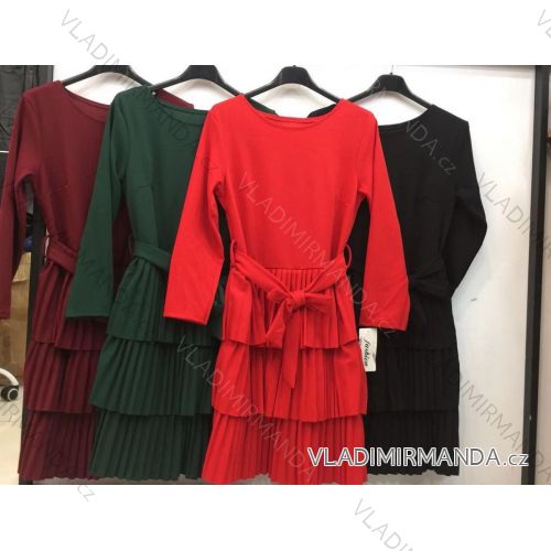 Kleid mit 3/4 Ärmeltasche für Damen (uni sl) ITALIAN Fashion IMWD20527