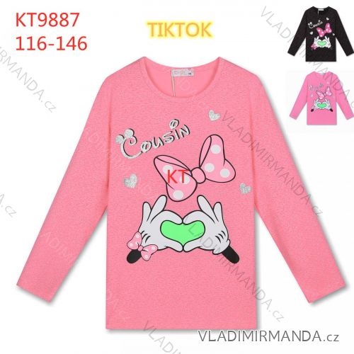 T-shirt long sleeve children's girls (98-128) Kugo WL9363