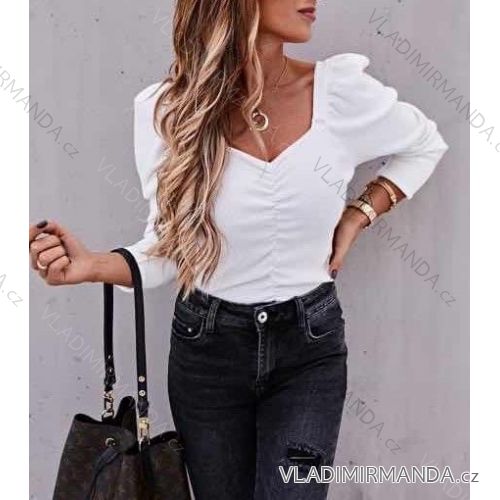 Tričko dlouhý rukáv dámské (S/M ONE SIZE) ITALSKÁ MÓDA IMWD201310