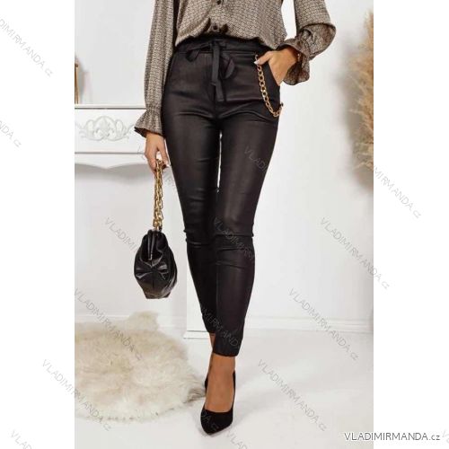 Elegant leatherette women's pants (S-XL) ITALIAN FASHION IMWD20480