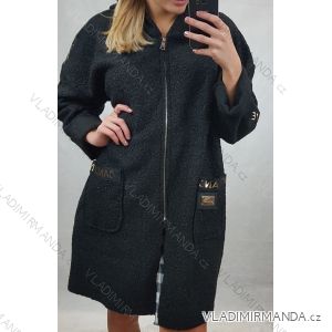 Kabát kožíšek dlouhý rukáv dámský (UNI S/L) ITALSKÁ MÓDA IMM201150/DR