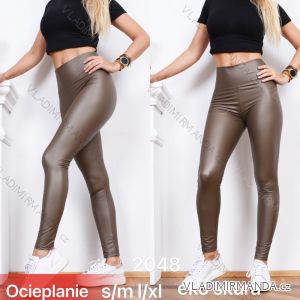 Legíny koženkové zateplené vysoký pas (S/M, L/XL) JEANS TMWL2020485