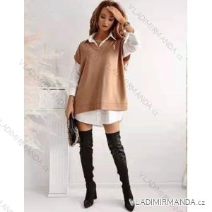Long Sleeve Shirt Dress 3/4 Sleeve Ladies (uni m-xl) ITALIAN FASHION IM420047