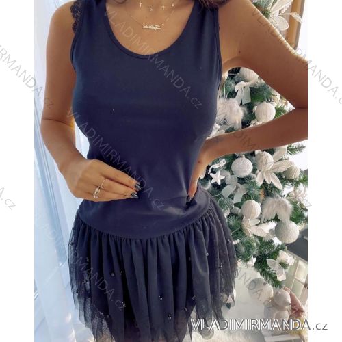 Šaty bez rukávu dámské (S/M ONE SIZE) ITALSKÁ MÓDA IMWD201623