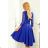 210-12 NICOLLE - šaty s delší zádí s krajkovým výstřihem - CLASSIC BLUE