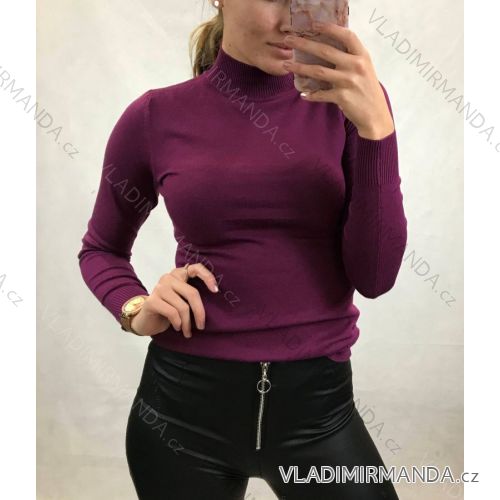 Rolák elegantní dlouhý rukáv dámský (S/M ONE SIZE) ITALSKÁ MÓDA IMM201200 S / M eine Größe lila