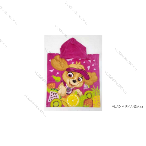 Pončo paw patrol bavlněné dětské dívčí (55x110 cm) SETINO 821-612