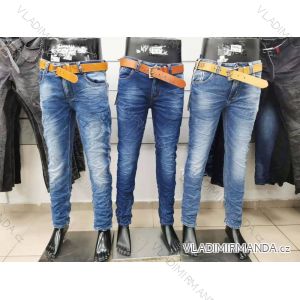 Rifle jeans dlhé s pásikom pánske (M-3XL / 30-38) JEANS JWA21006