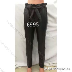 Nohavice dlhé koženkové dámske (S-XL) TURECKÁ MÓDA TM9216995