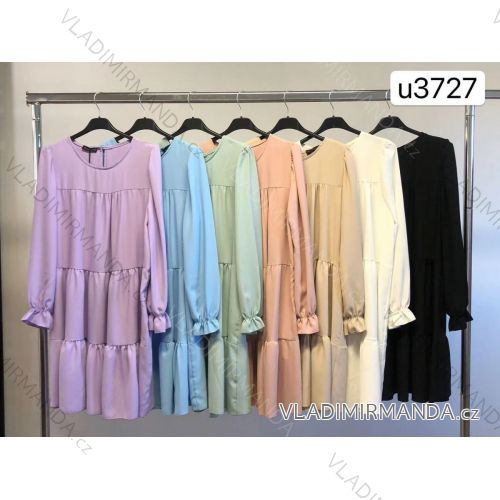 Elegantes Langarmkleid für Damen (S / M ONE SIZE) ITALIENISCHE MODE IMWP21u3727