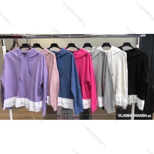 Women's Long Sleeve Hoodie (S / M ONE SIZE) ITALIAN FASHION IMWP21018