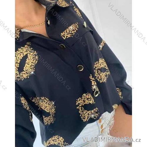 Košile elegantní dlouhý rukáv dámská (S/M ONESIZE) ITALSKÁ MÓDA IMWK21070