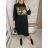 Summer long sleeve flowered women's dress (UNI S / L) ITALIAN FASHION IMK20150